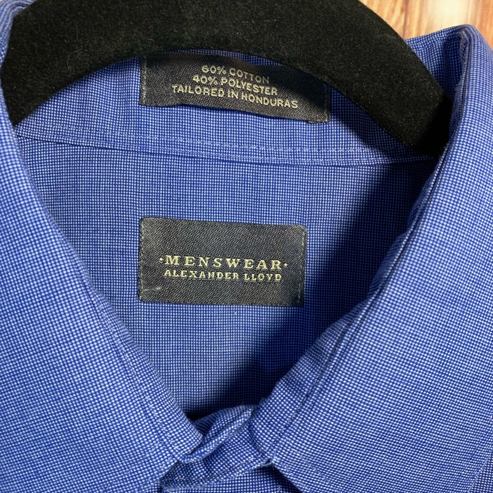 Alexander Lloyd Chambray Button Down Shirt 16 1/2 - Picture 2 of 6